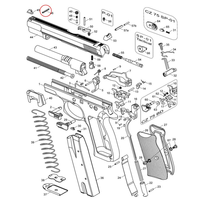 CZ 75 Front Sight Pin