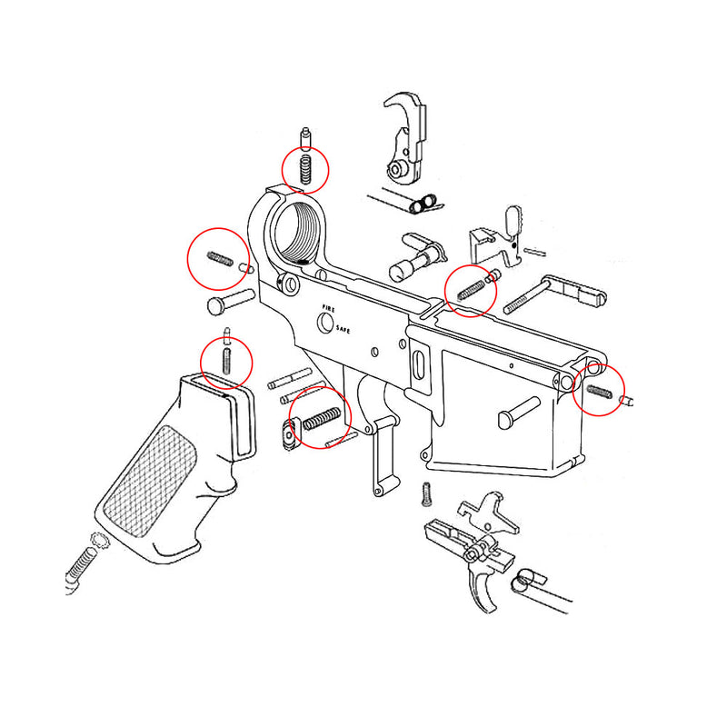 Small Springs Set for AR-15