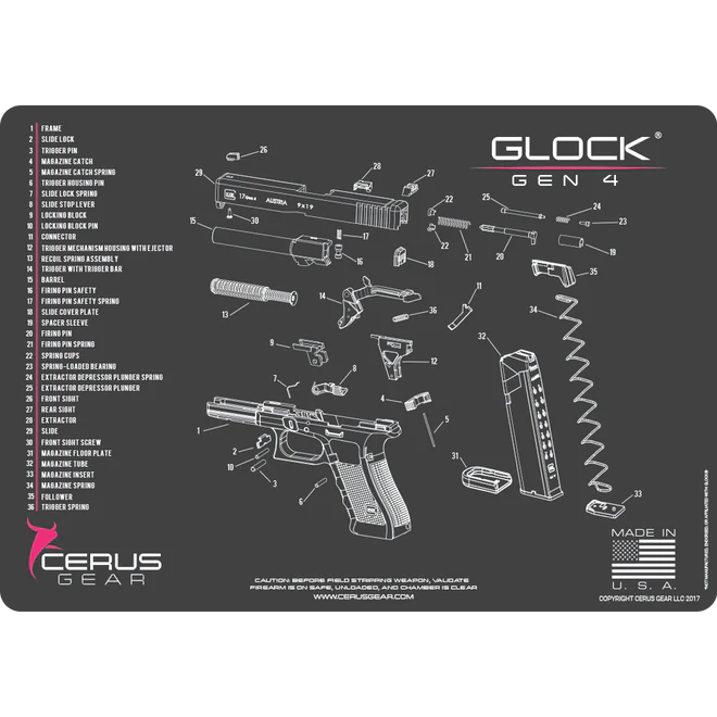 ProMat - GLOCK® Gen4 Schematic Handgun Mat