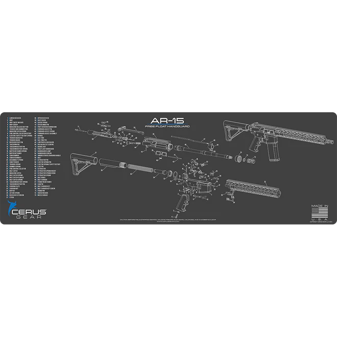 ProMat - AR-15 Free Float Handguard Schematic Rifle Mat