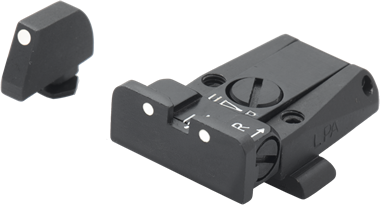 LPA SPR36GL30 Adjustable Sight Set for GLOCK with White Dots