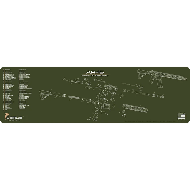 ProMat - AR-15 Free Float Handguard Schematic Magnum Gun Mat