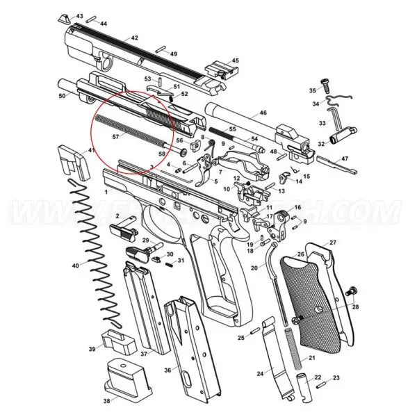 CZ 75 Kadet Recoil Spring