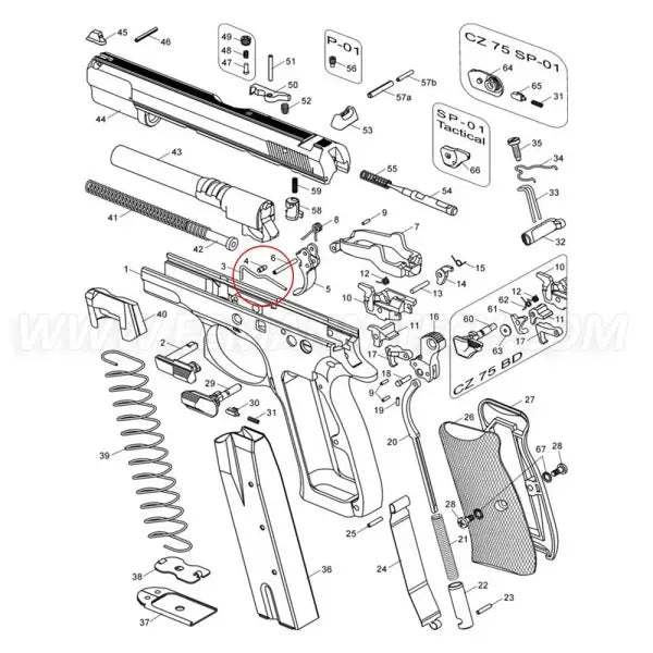 CZ 75 Slide Stop Spring