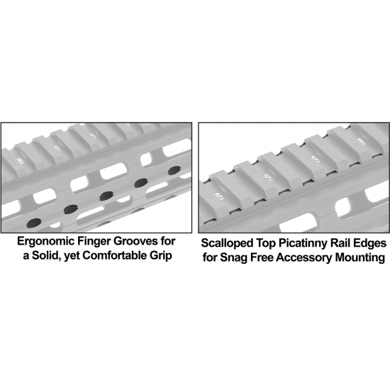 UTG PRO® AR15 Super Slim Drop-In M-LOK® Handguard, Carbine