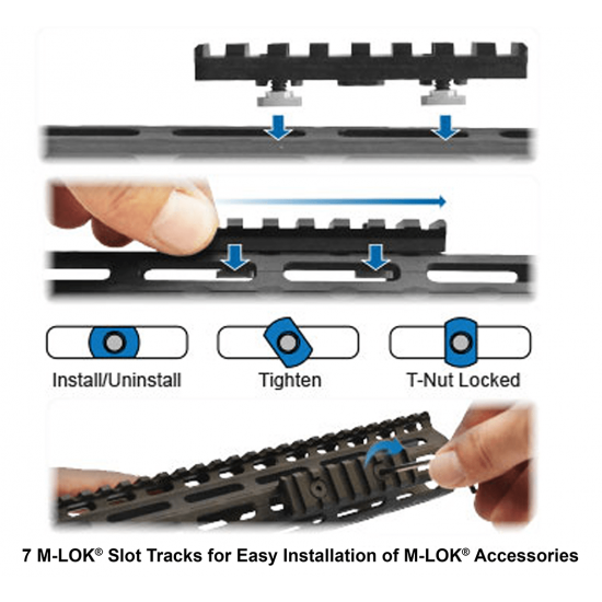 UTG PRO® AR15 Super Slim Drop-In M-LOK® Handguard, 15" Carbine