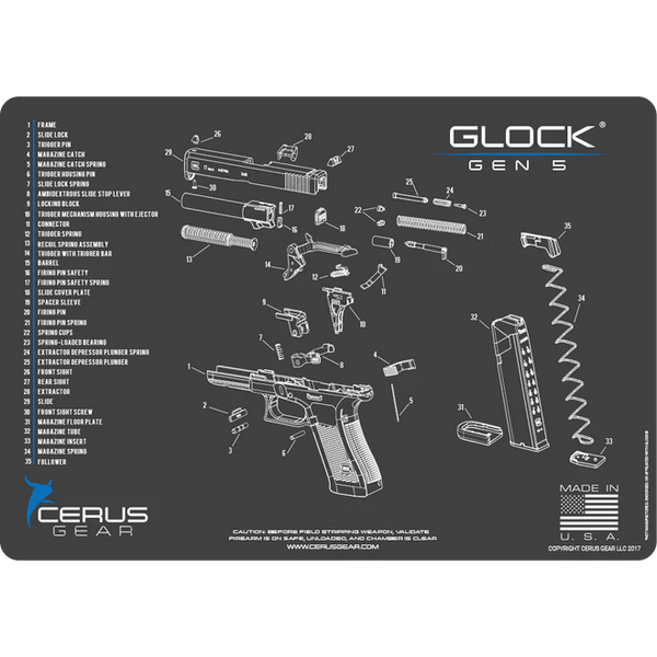 ProMat - GLOCK® Gen5 Schematic Handgun Mat - Cerus Gear