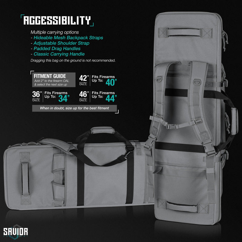 Savior Specialist Double Rifle Case - 36"/42"/46"