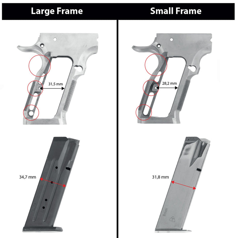 Tanfoglio Aluminum Standard Magwell - Small Frame, Stock I/II-III