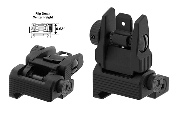 UTG® ACCU-SYNC® Spring-loaded Flip-up Rear Sight